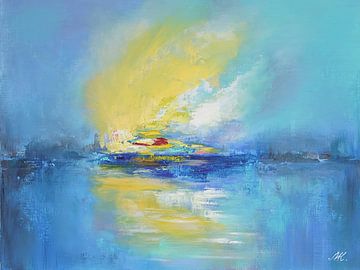 Abstrakte Meereslandschaft - Dämmerungsreflexionen von Marina Kozyr
