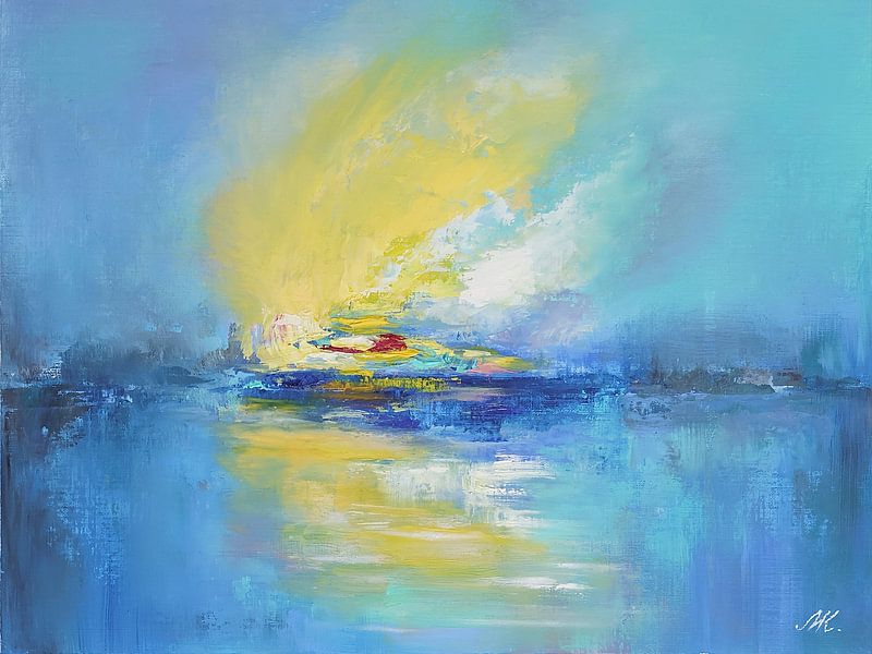 Abstrakte Meereslandschaft - Dämmerungsreflexionen von Marina Kozyr