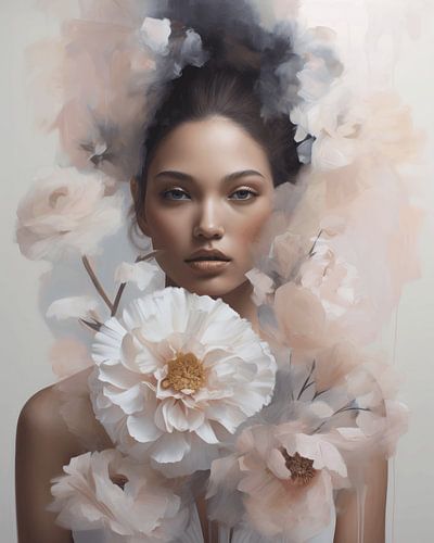 Modern chic portret met een zachte, poëtische uitstraling