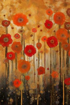 Veld van Vurige Bloemen van Whale & Sons