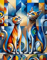 Geometric Cats: An Abstract Look at Beauty and Creativity