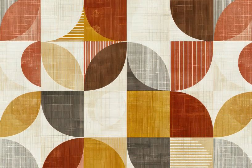 Retro geometric shapes by Thea