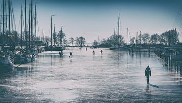 Ice floor in the harbour