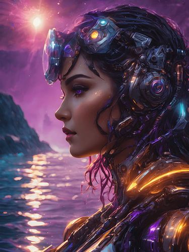 Robot mechnica halo vrouw