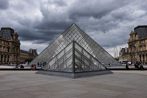 The Louvre on a dark day