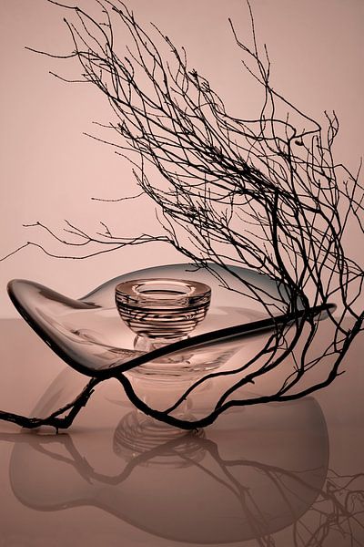 Modern still life. Glass. Peach Fuzz. 3 by Alie Ekkelenkamp