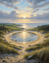 Abgeschiedene Bucht mit goldenem Sand von Regan Frederick