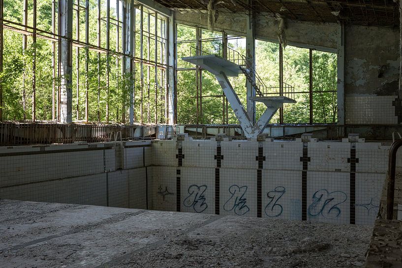 Zwembad Tsjernobyl van Erwin Zwaan