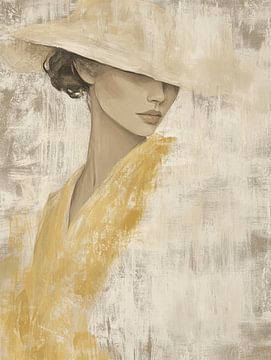 Modern abstract portrait by Carla Van Iersel