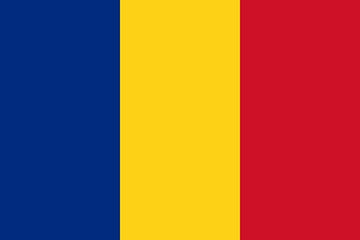 Drapeau de la Roumanie sur de-nue-pic