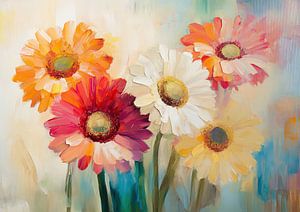 Blumen-Leinwand | Bunte Blumen