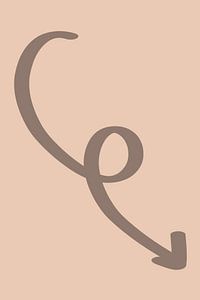 Brauner Pfeil abstrakte Illustration
