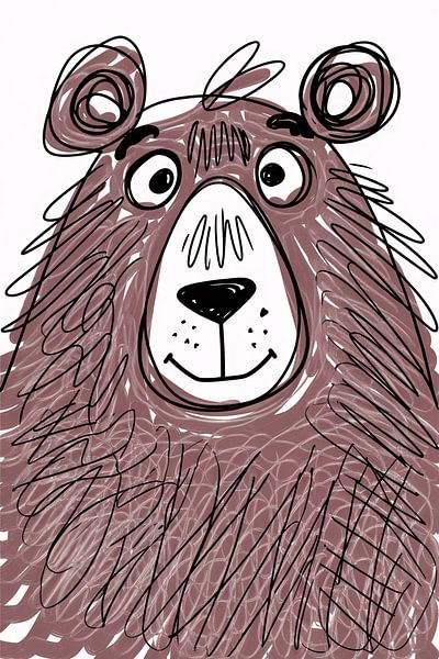 Illustration joyeuse d'un ours par Art & Soul Creations
