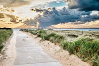 Entrée de la plage vers la mer du Nord