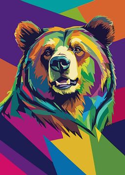 Grizzly Beer Pop Art van MIROKKU