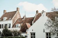 Toits d'Amersfoort Muurhuizen à la lumière du soleil