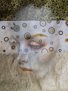 The white face with sensual eyes