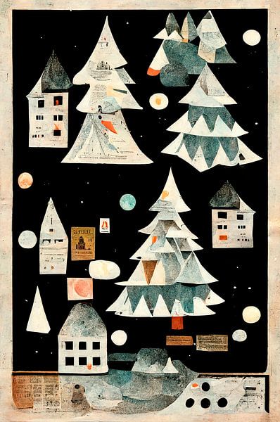 Petit village d'hiver par Treechild