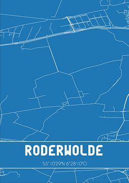 Plan d'ensemble | Carte | Roderwolde (Drenthe) sur Rezona