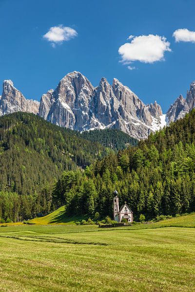 Church of St. Johann in Ranui near St. Magdalena in the Villnöss Valley, South Tyrol by Christian Müringer