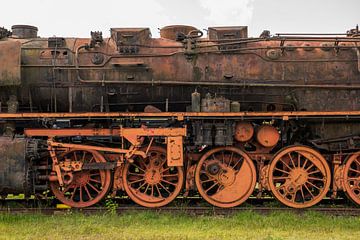 Old rusted, still to be restored, steam locomotive in the Netherlands by Tonko Oosterink