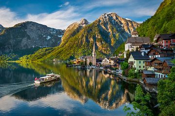 Mountain village Hallstatt in Austria by Michael Abid