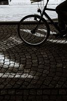 Stadt Maastricht Wyck | Niederländischer Radfahrer im Stadtzentrum | Kinderköpkes
