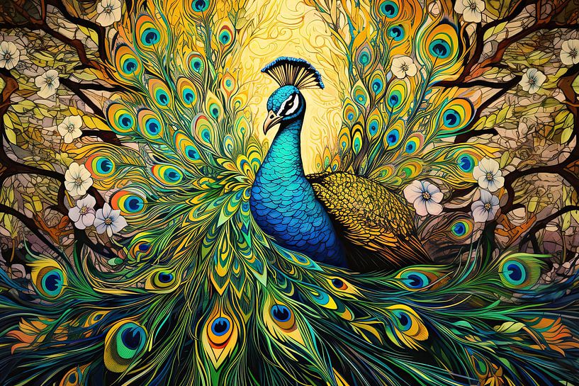Peacock art by Eye catching paintings
