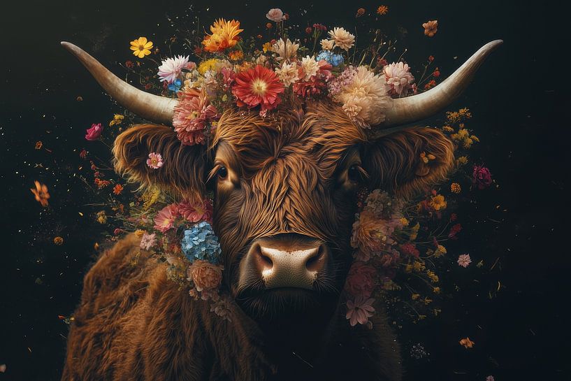 Highlander in Bloom - Force of Nature in Floral Beauty by Eva Lee