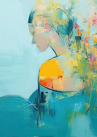 Abstract Vrouw van Blikvanger Schilderijen