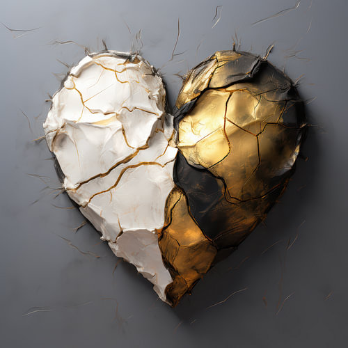 Modern elegant abstract hart