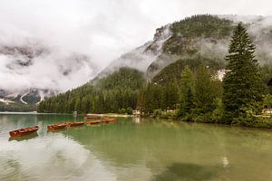 Pragser Wildsee in den Dolomiten.