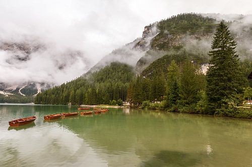 Lago di Braies in the Dolomites.