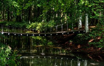De brug in het bos een oversteekplaats naar ................ van Arend van Beek