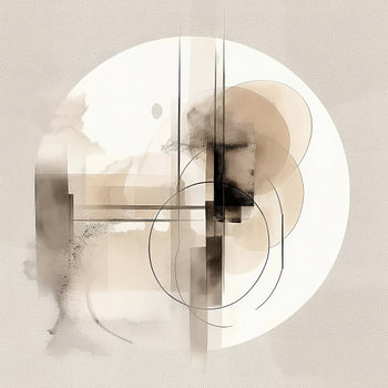 Taupe & Beige Abstract