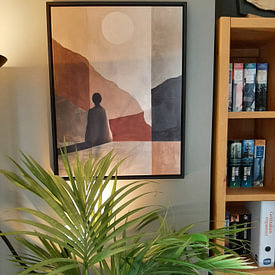 Photo de nos clients: Daydreamer, moderne et abstrait dans les tons de terre par Studio Allee, sur toile