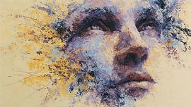 Die Identität in chaotischen Linien im unendlichen Raum auflösen von Aden Pink Studio