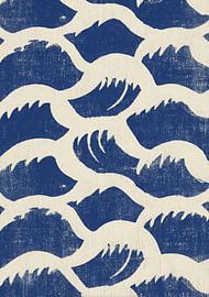 Abstract blue waves by Niklas Maximilian