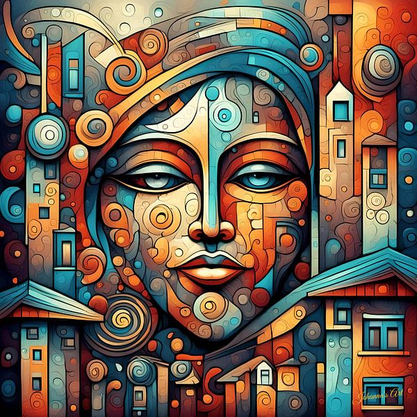 Hidden Narratives - Abstract Street Art 12 by Johannas Art Creations