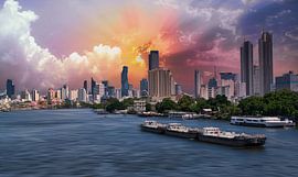 Bangkok am Chao Praya Fluss von Bernd Hartner