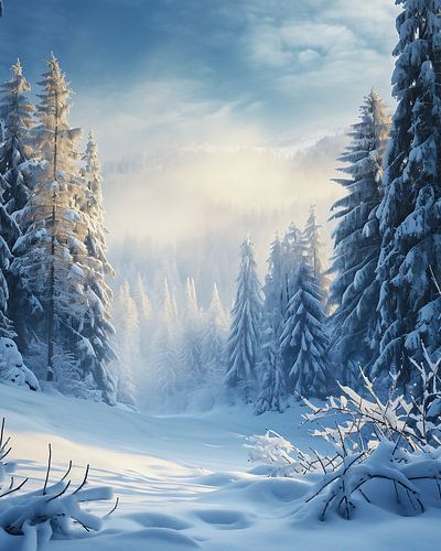 Romantic winter landscape