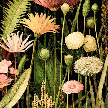 Botanische Kunst mit Blumen