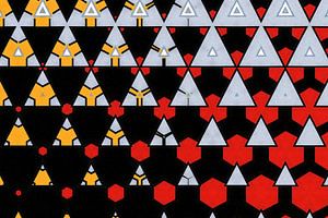 fond géométrique abstrait avec des éléments d'art graphique