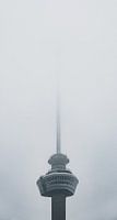 Euromast Rotterdam disappears in the mist