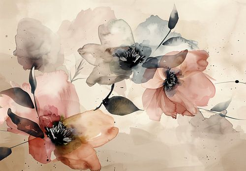 Bloesems aquarel