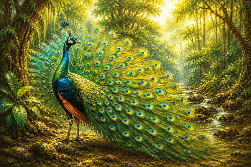 Green Peafowl - Indonesia - Bird Collection