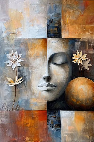 Blumen Gesicht | Gesicht schön von Kunst Laune
