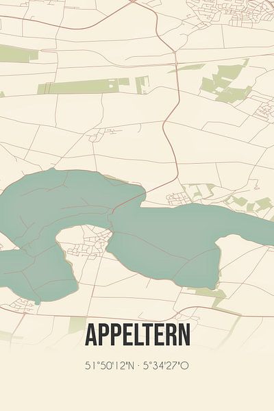 Vintage map of Appeltern (Gelderland) by Prints of Place