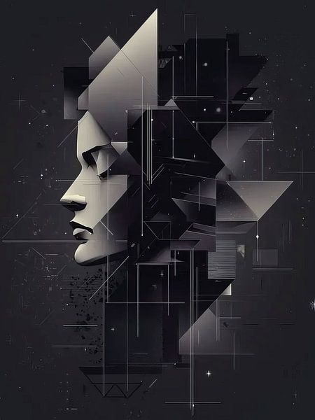 Abstract Portret van een vrouw van TOAN TRAN