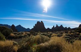 Zonovergoten vulkanisch landschap, Tenerife